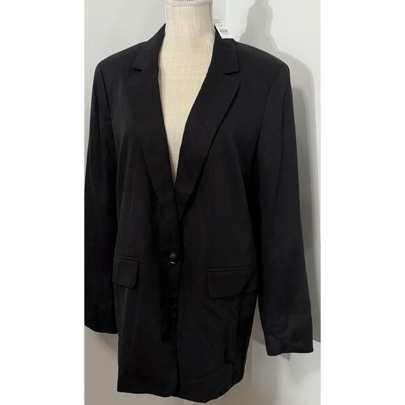 New LOFT Size 12 Black Classic Blazer Business Career Jacket Coat NWT - Picture 1 of 2